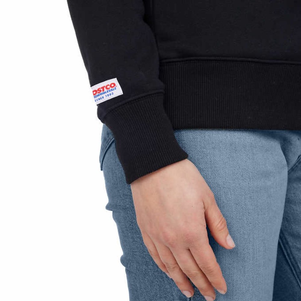 Costco Wholesale Black Unisex Embroidered Logo Fleece Crewneck Sweatshirt - Picture 5 of 8